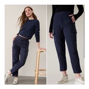 Athleta Endless High Rise Cargo Pant  Navy Blue size 2P